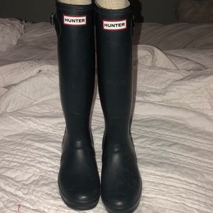 Navy Blue Hunter Rain Boots